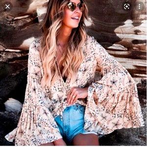 SPELL & THE GYPSY Collective Celestial cream top size Small